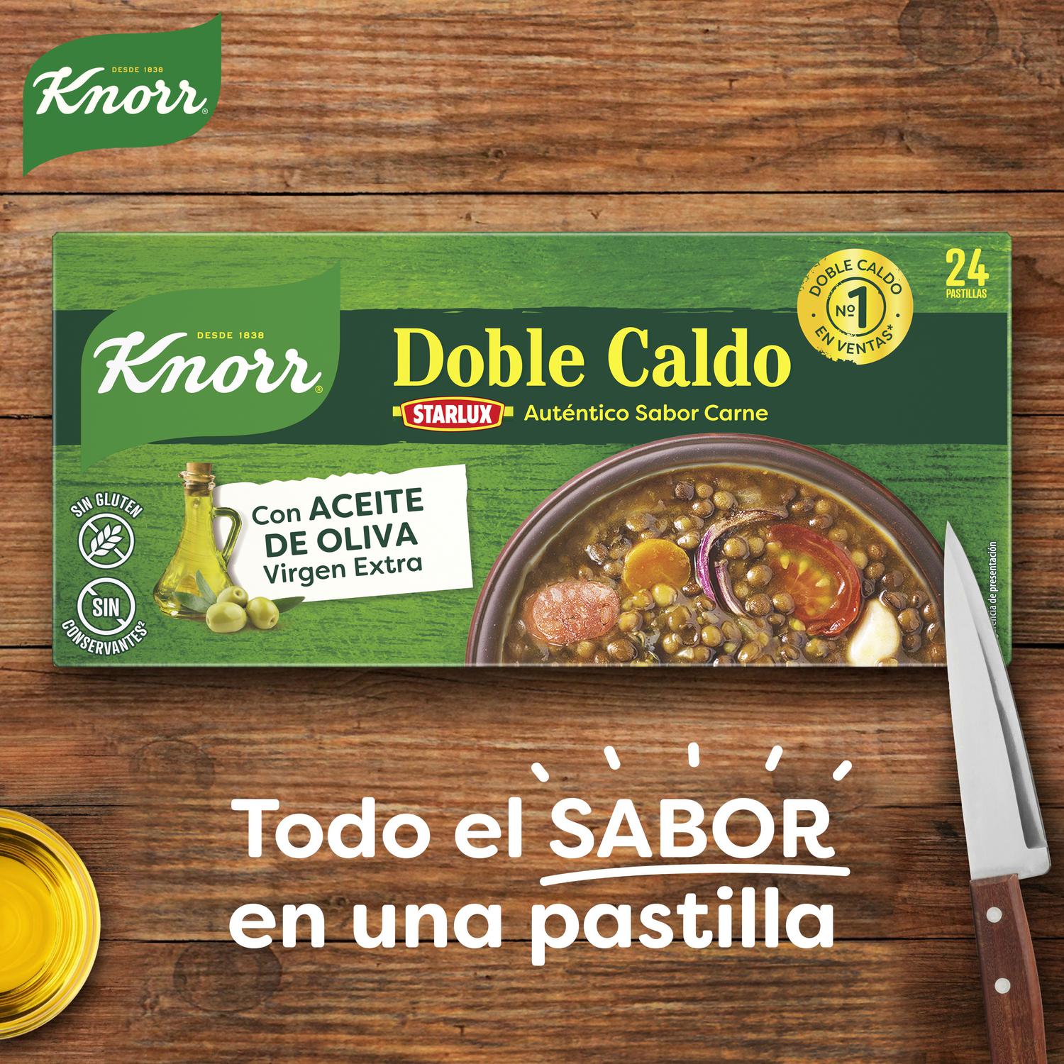 Caldo de carne Knorr sin gluten 24 pastillas