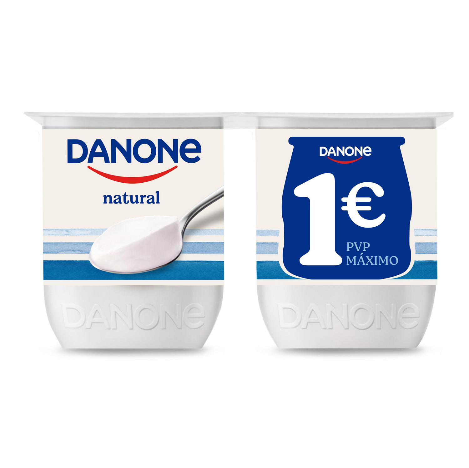 Yogur natural Danone sin gluten pack de 4 unidades de 120 g.