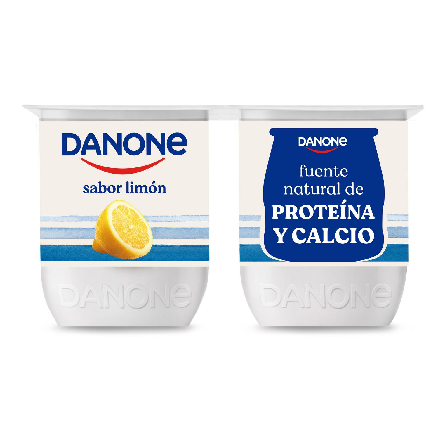 Yogur sabor limón Danone sin gluten pack de 4 unidades de 120 g.