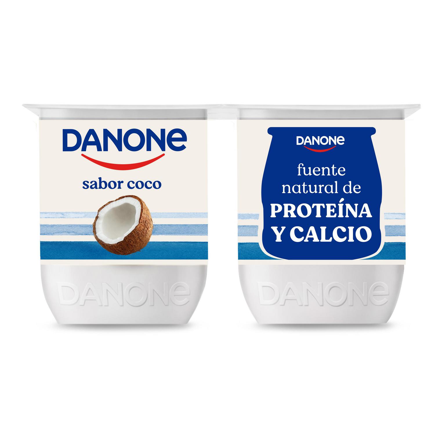 Yogur sabor coco Danone sin gluten pack de 4 unidades de 120 g.
