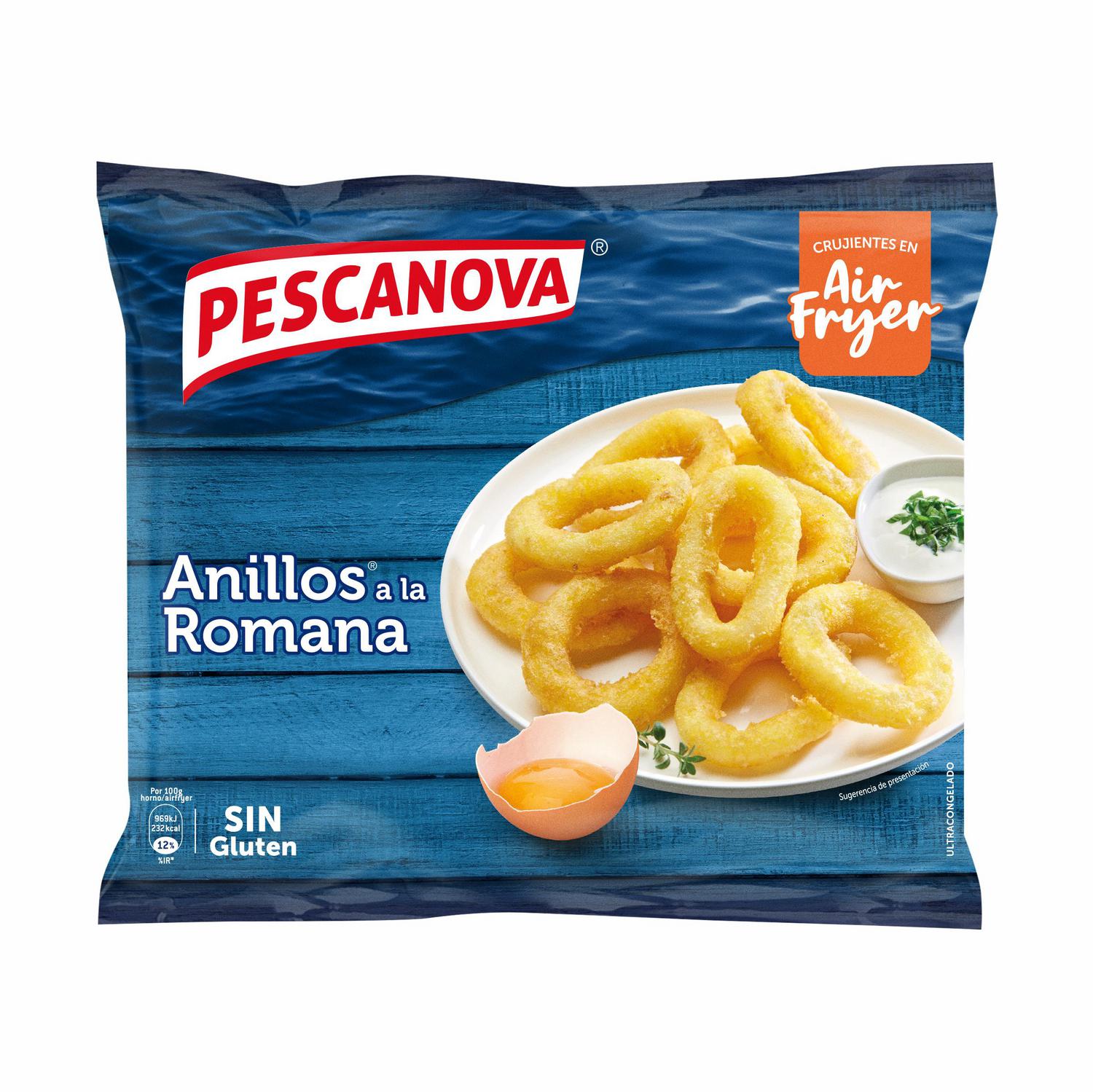 Anillos a la romana Receta Clásica Pescanova sin gluten 400 g.