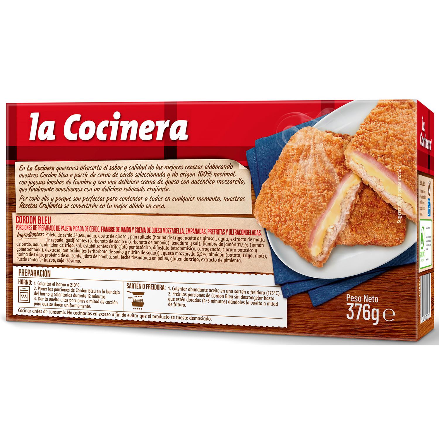 Cordon bleu Recetas crujientes La Cocinera 376 g.