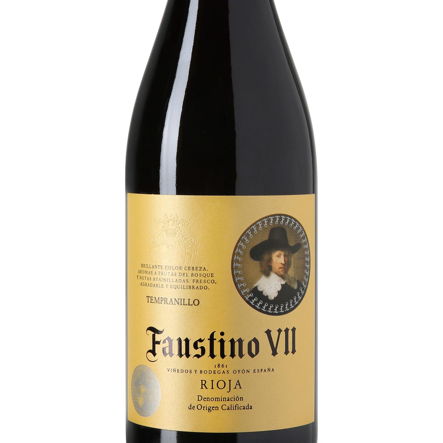 Vino tinto tempranillo Faustino VII D.O.Ca. Rioja 75 cl.