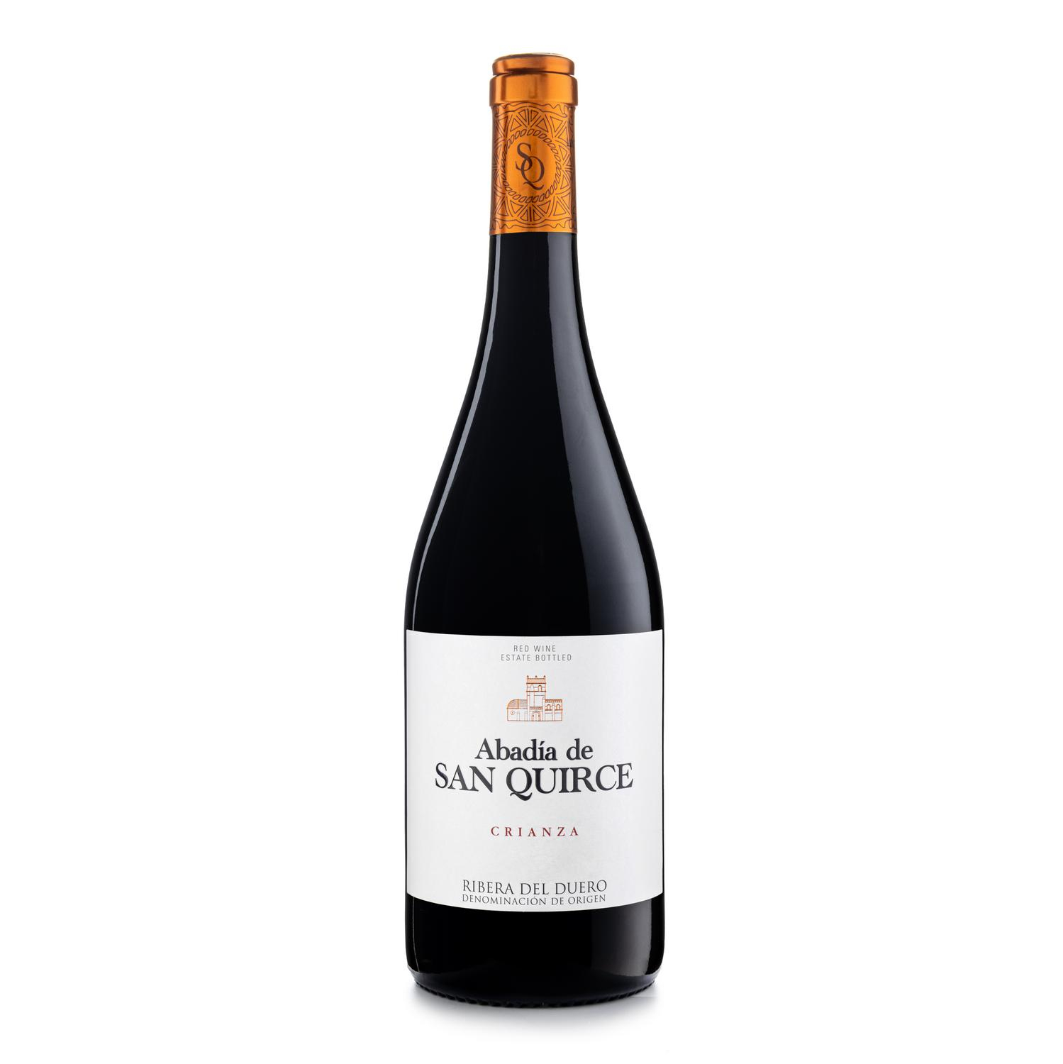 Vino tinto crianza tempranillo tinta fina Abadía de San Quirce D.O. Ribera del Duero 75 cl.