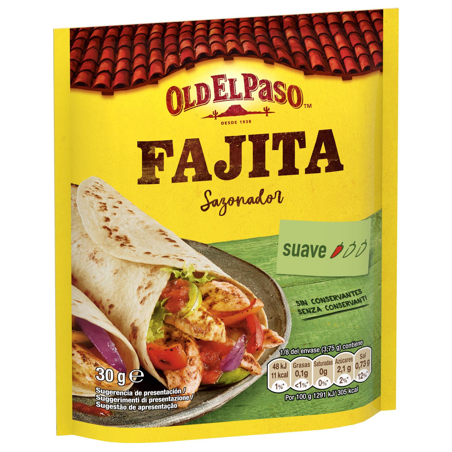 Sazonador para fajitas suave Old El Paso 35 g.