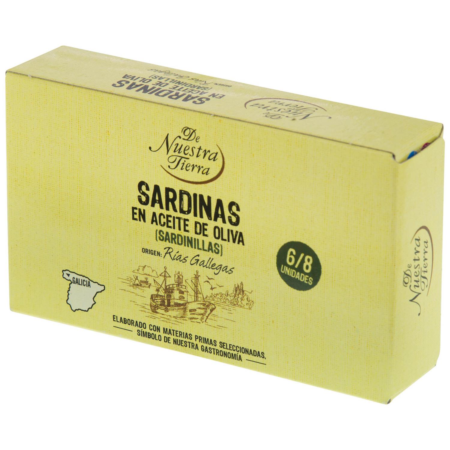 Sardinas en aceite de oliva De Nuestra Tierra 60 g.