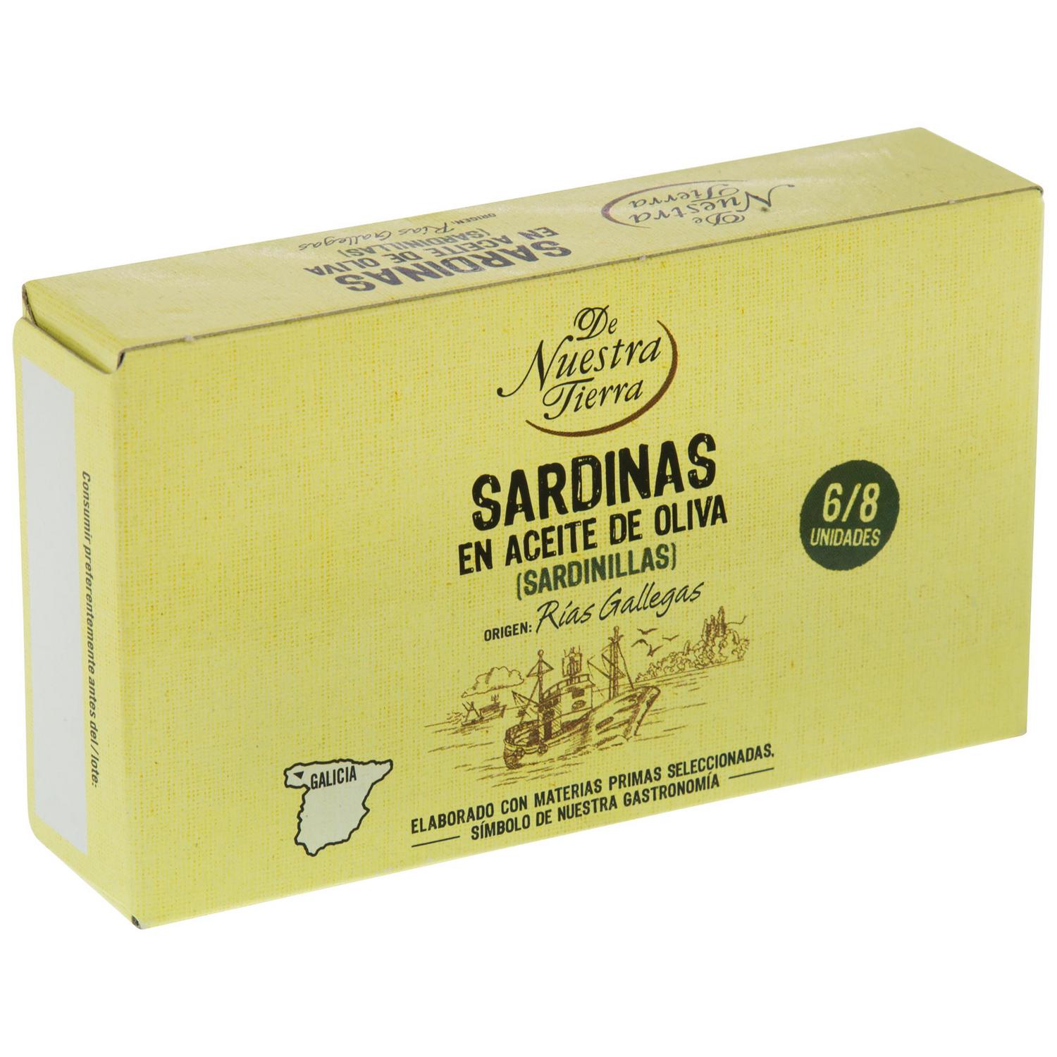 Sardinas en aceite de oliva De Nuestra Tierra 60 g.