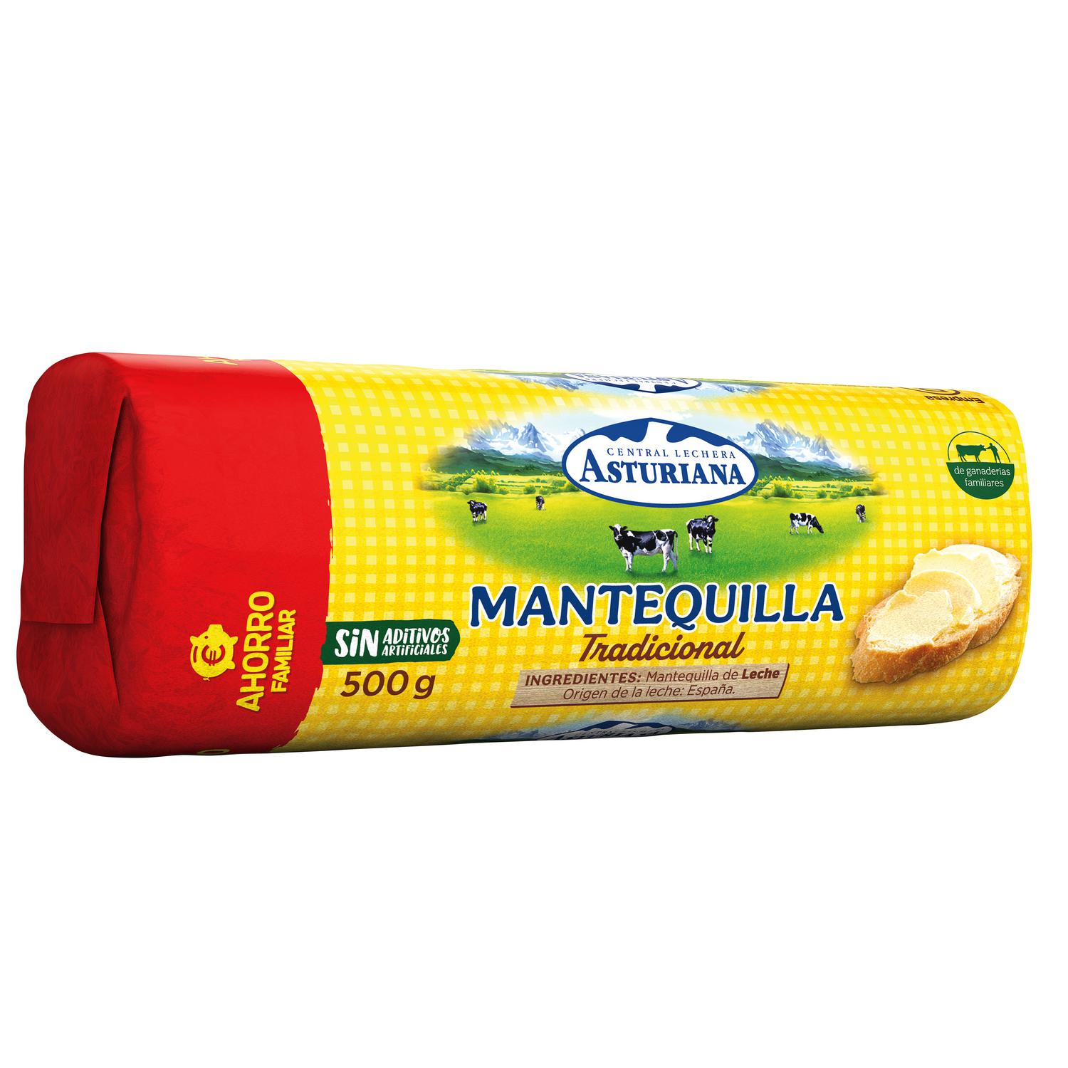 Mantequilla tradicional Central Lechera Asturiana 500 g.
