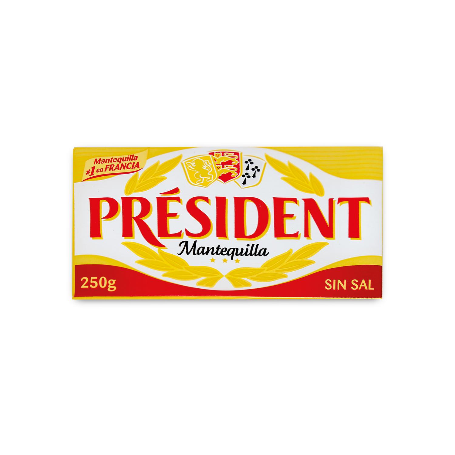 Mantequilla sin sal Président 250 g.