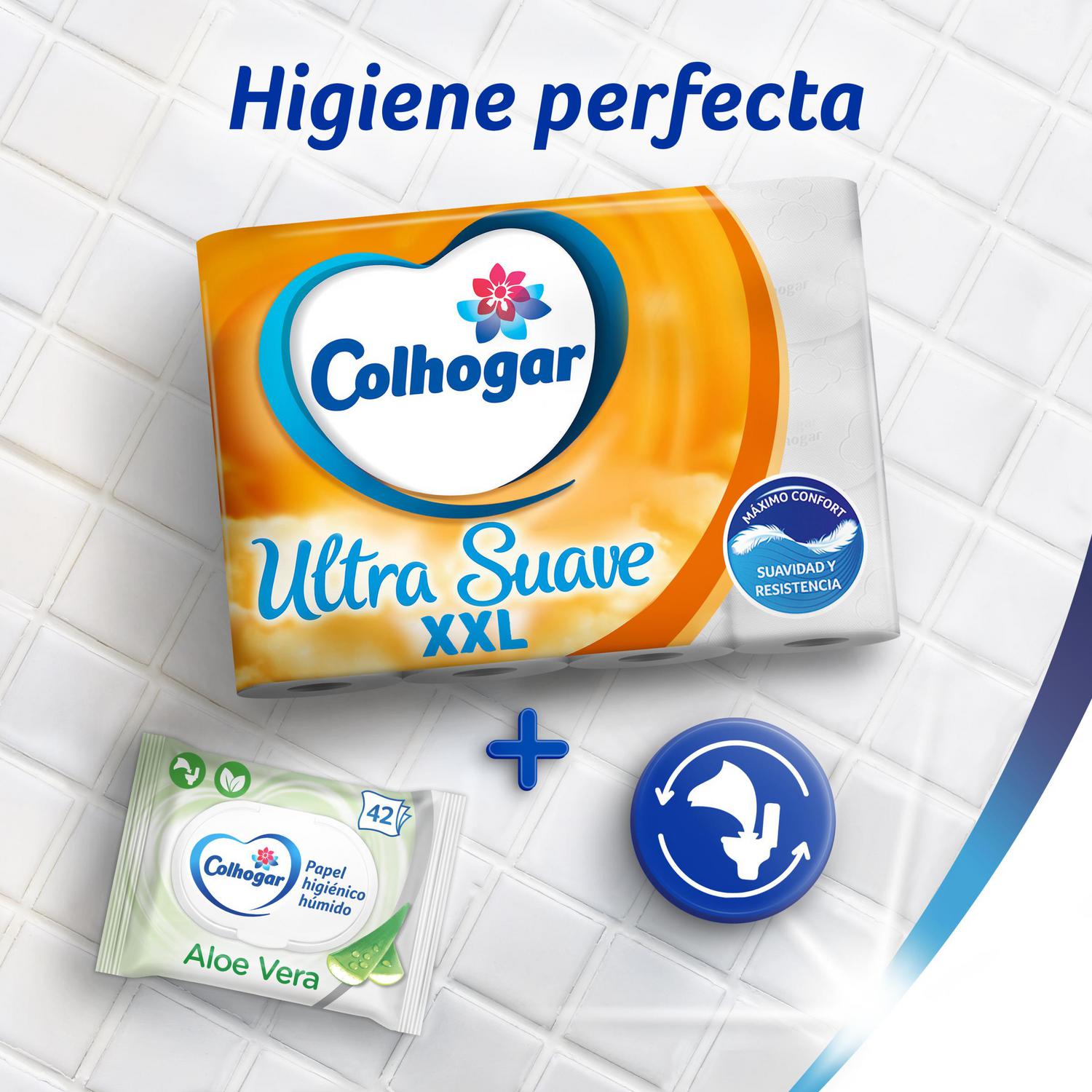 Papel higiénico ultra suave XXL Colhogar 24 rollos.
