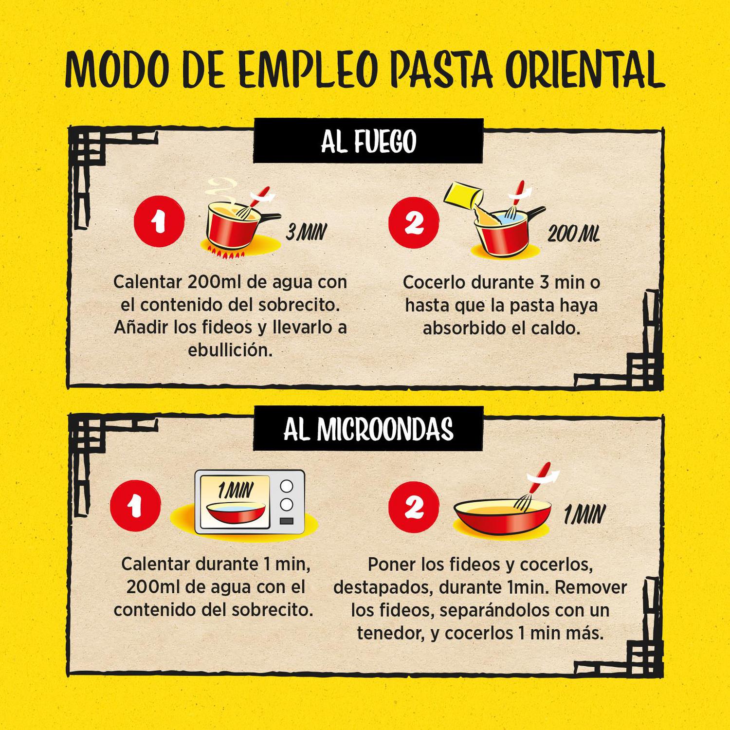 Pasta oriental noodles sabor curry Fussian Maggi 71 g.