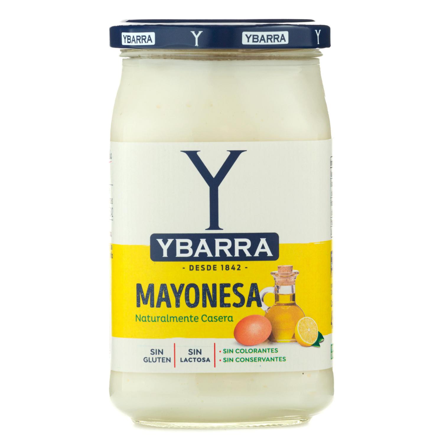 Mayonesa Ybarra sin gluten y sin lactosa tarro 450 ml.