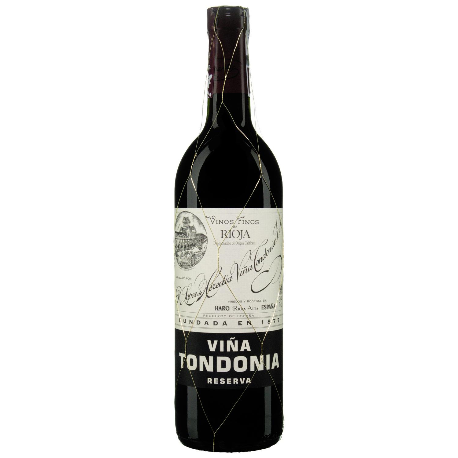 Vino tinto reserva Viña Tondonia D.O.Ca. Rioja 75 cl.