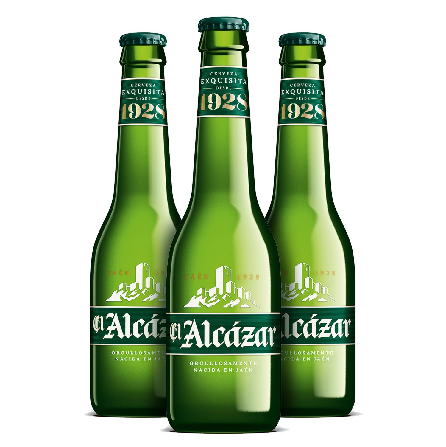 Cerveza El Alcázar botella 33 cl.
