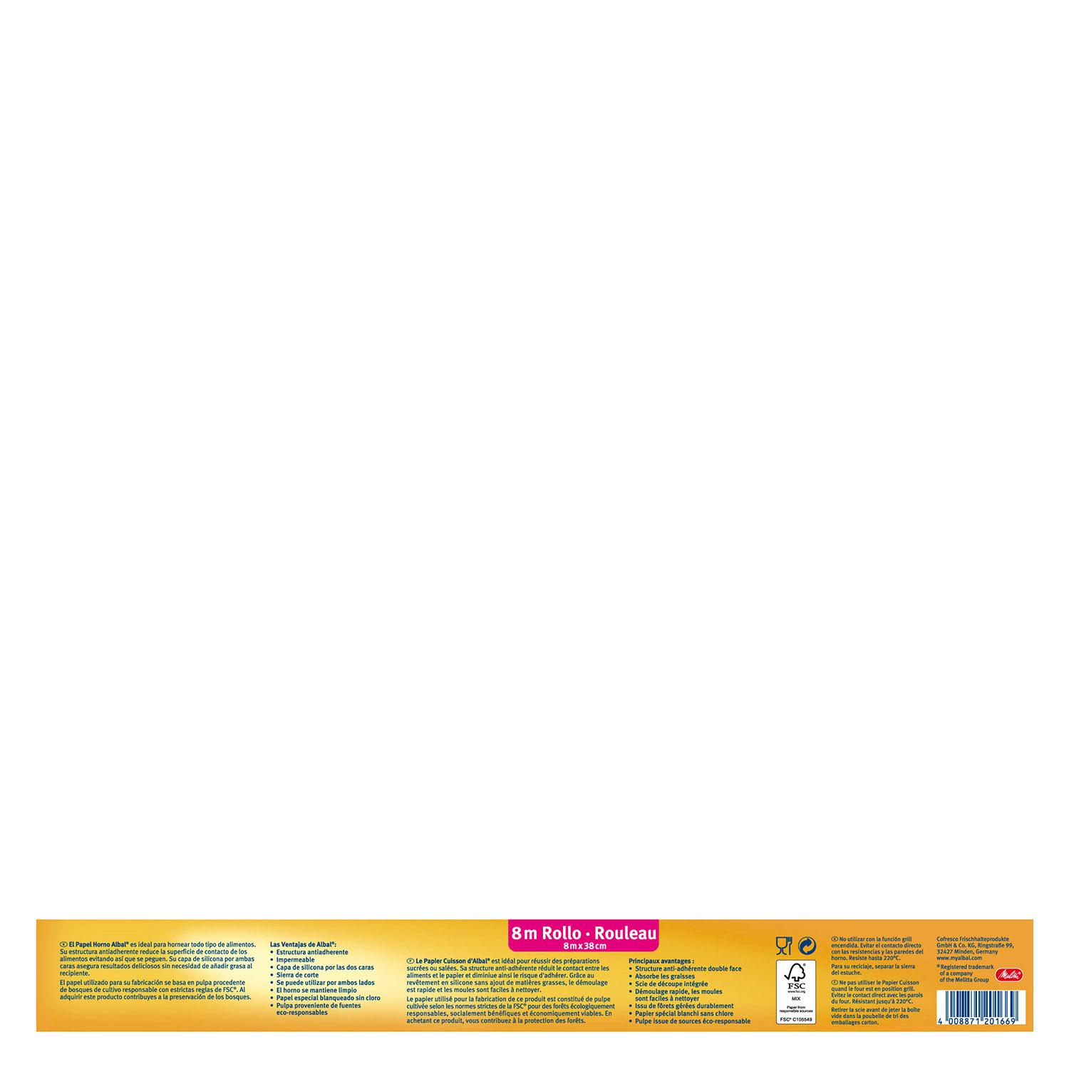 Papel de horno Albal 8 metros.