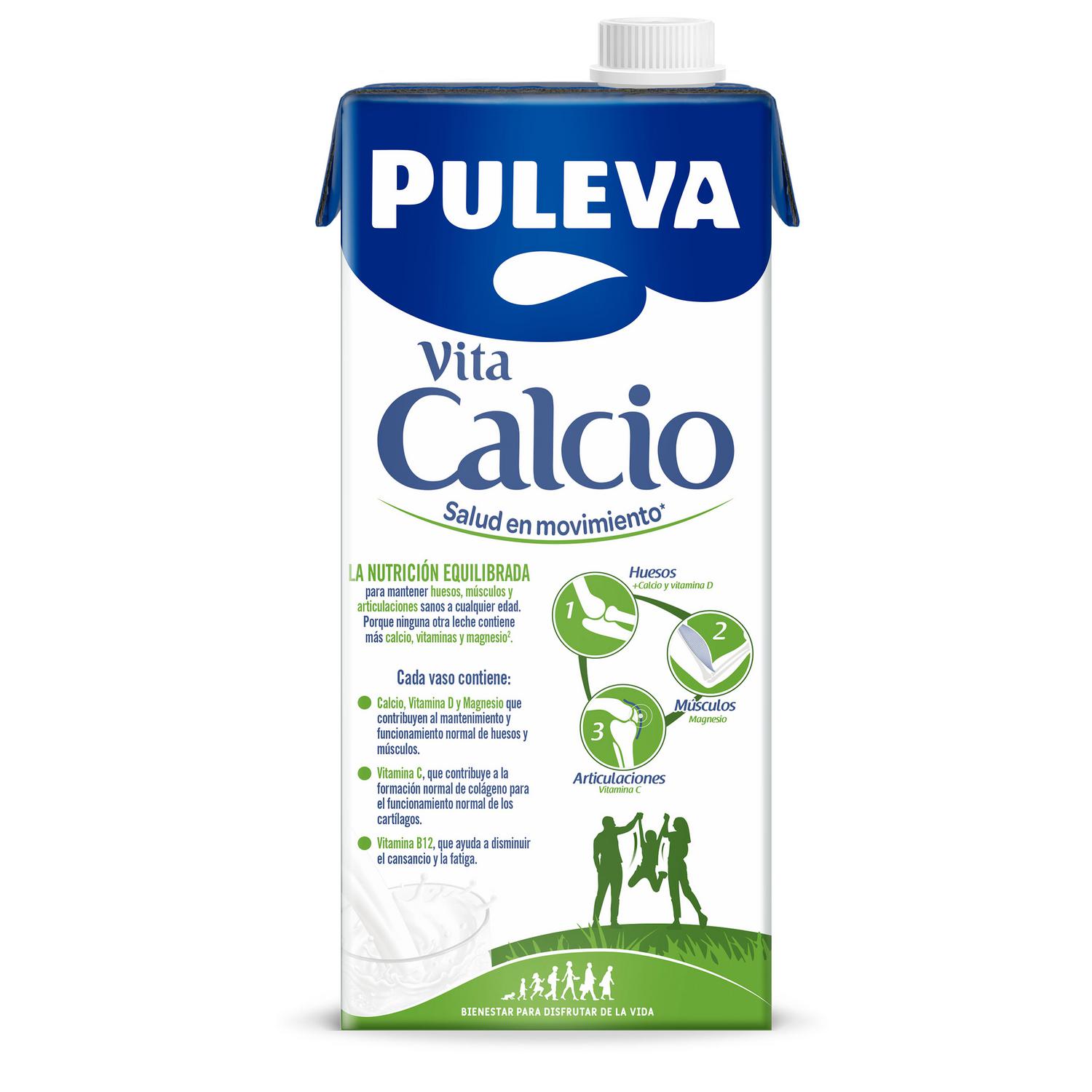 Leche semidesnatada Vita Calcio Puleva brik 1 l.