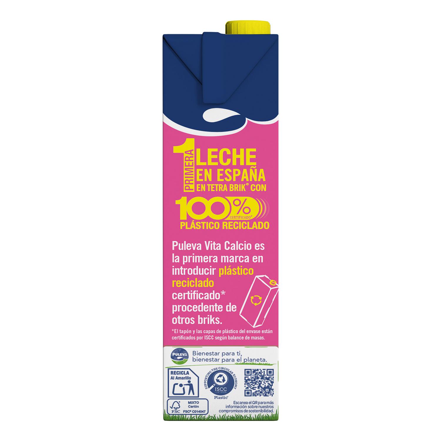 Leche desnatada Vita Calcio Puleva brik 1 l.