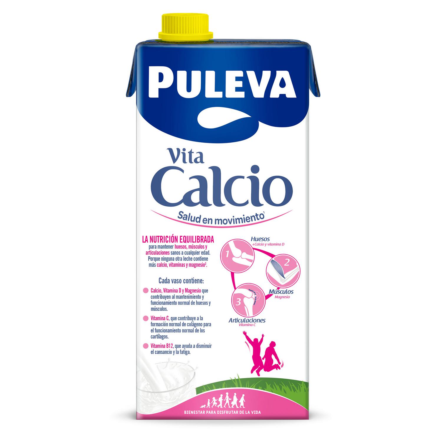 Leche desnatada Vita Calcio Puleva brik 1 l.