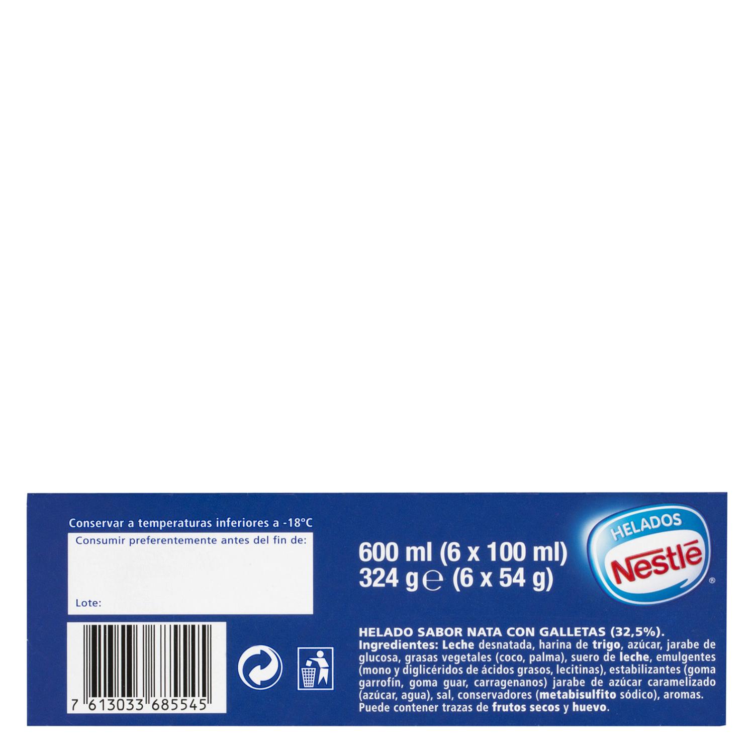Sandwich de nata Nestlé 6 ud.