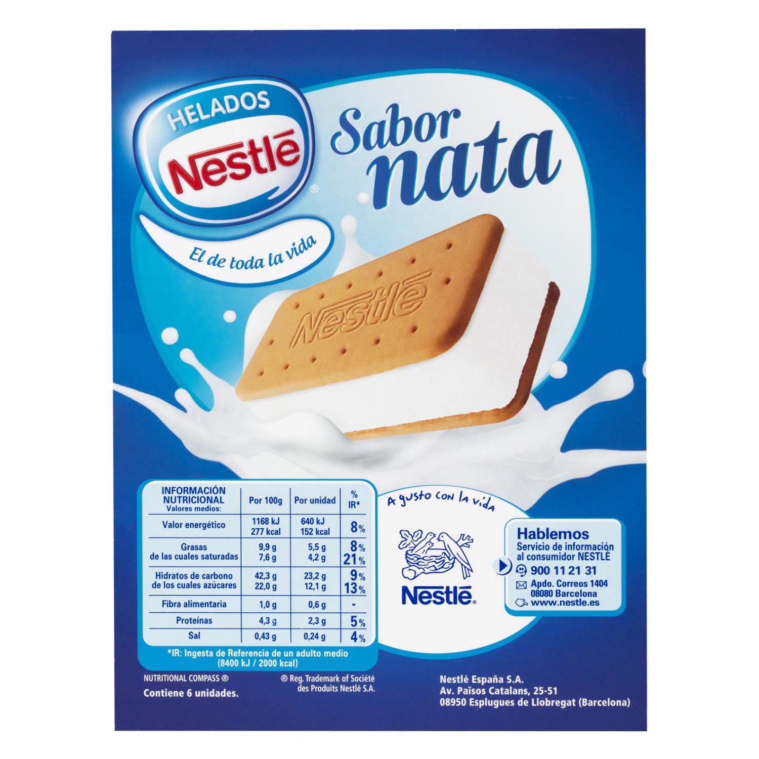 Sandwich de nata Nestlé 6 ud.