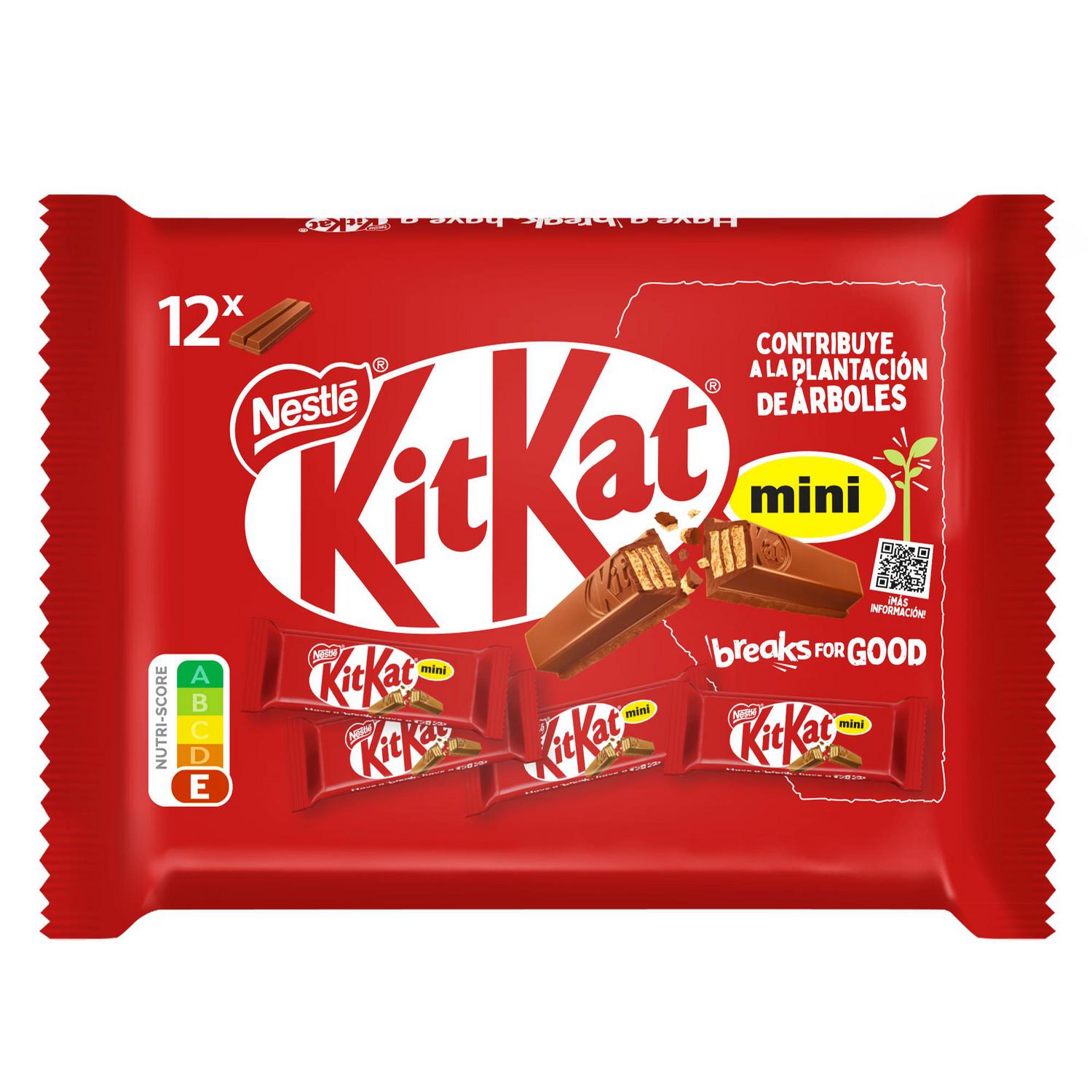 Barrita de galleta crujiente cubierta de chocolate mini Nestlé Kit Kat 200 g.