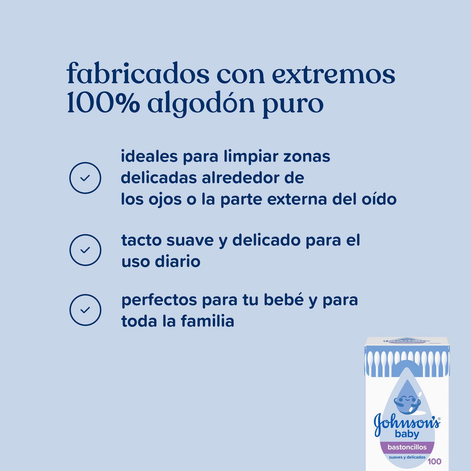 Bastoncillos Johnson's Baby 100 ud.