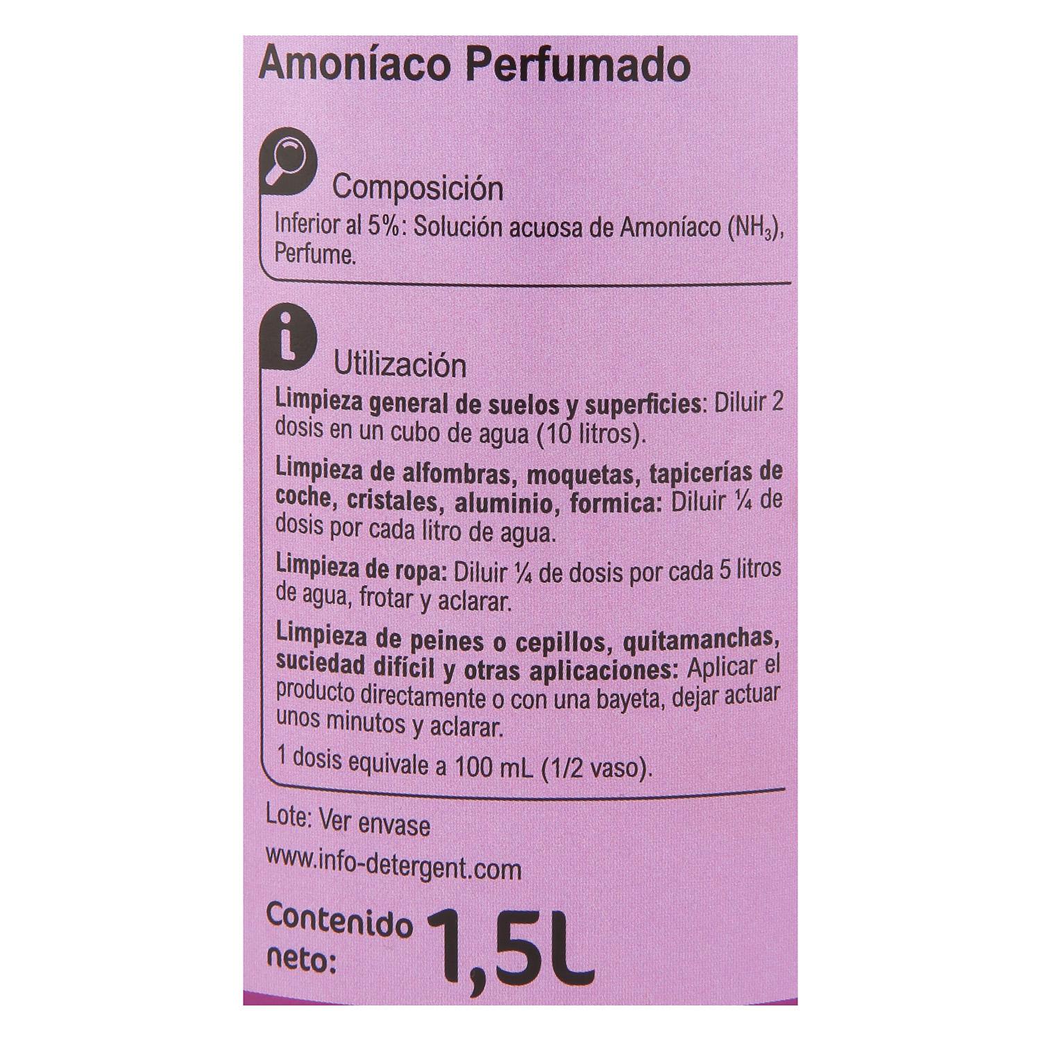 Amoniaco perfumado Carrefour 1,5 l.