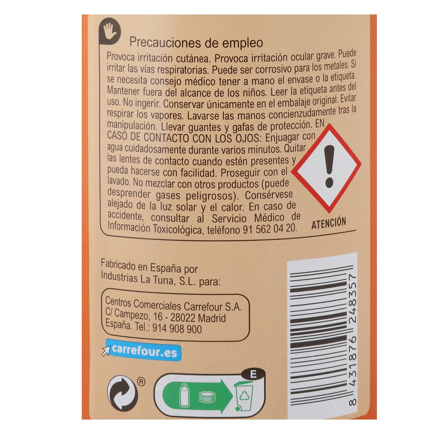 Agua fuerte Salfumant Carrefour 1 l.