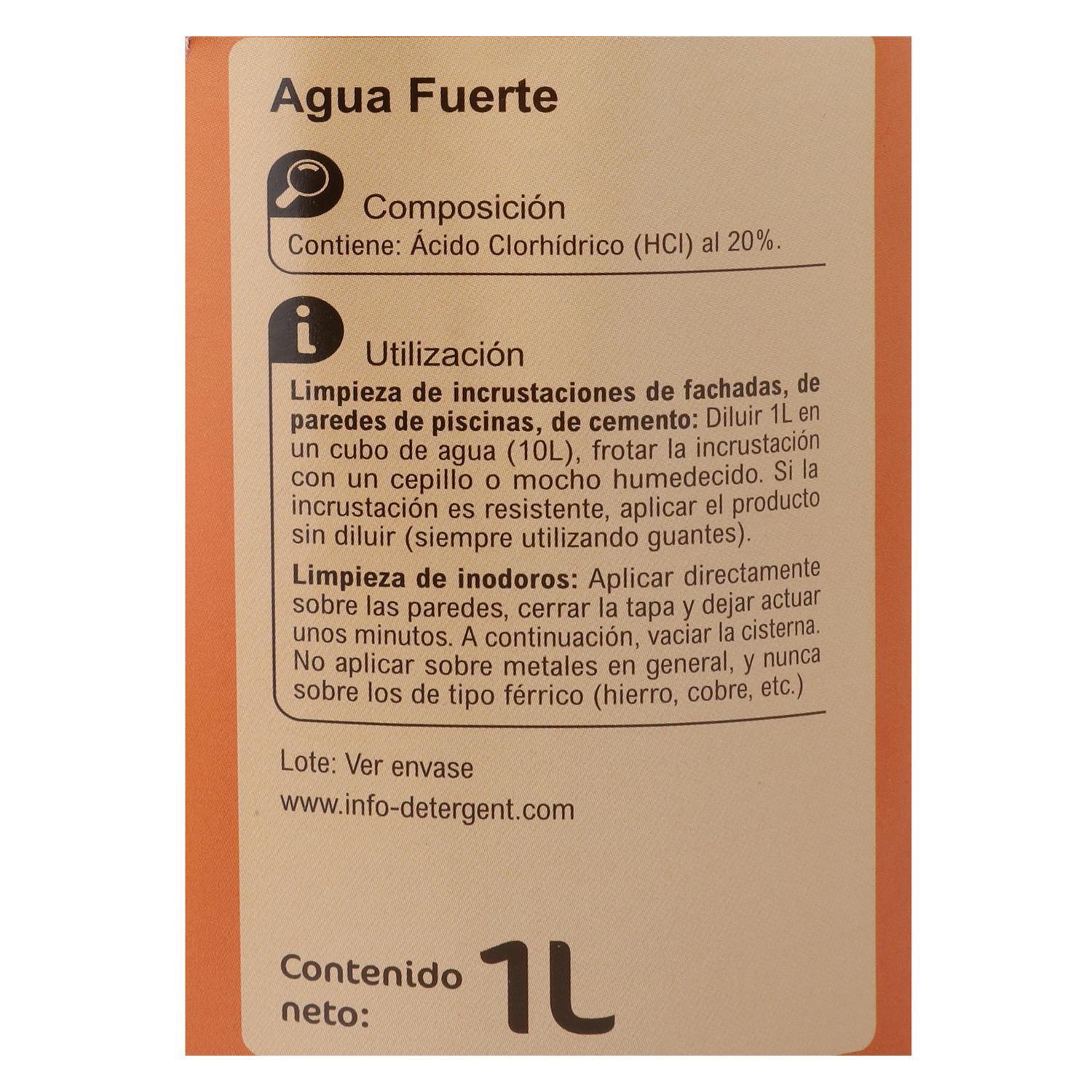 Agua fuerte Salfumant Carrefour 1 l.