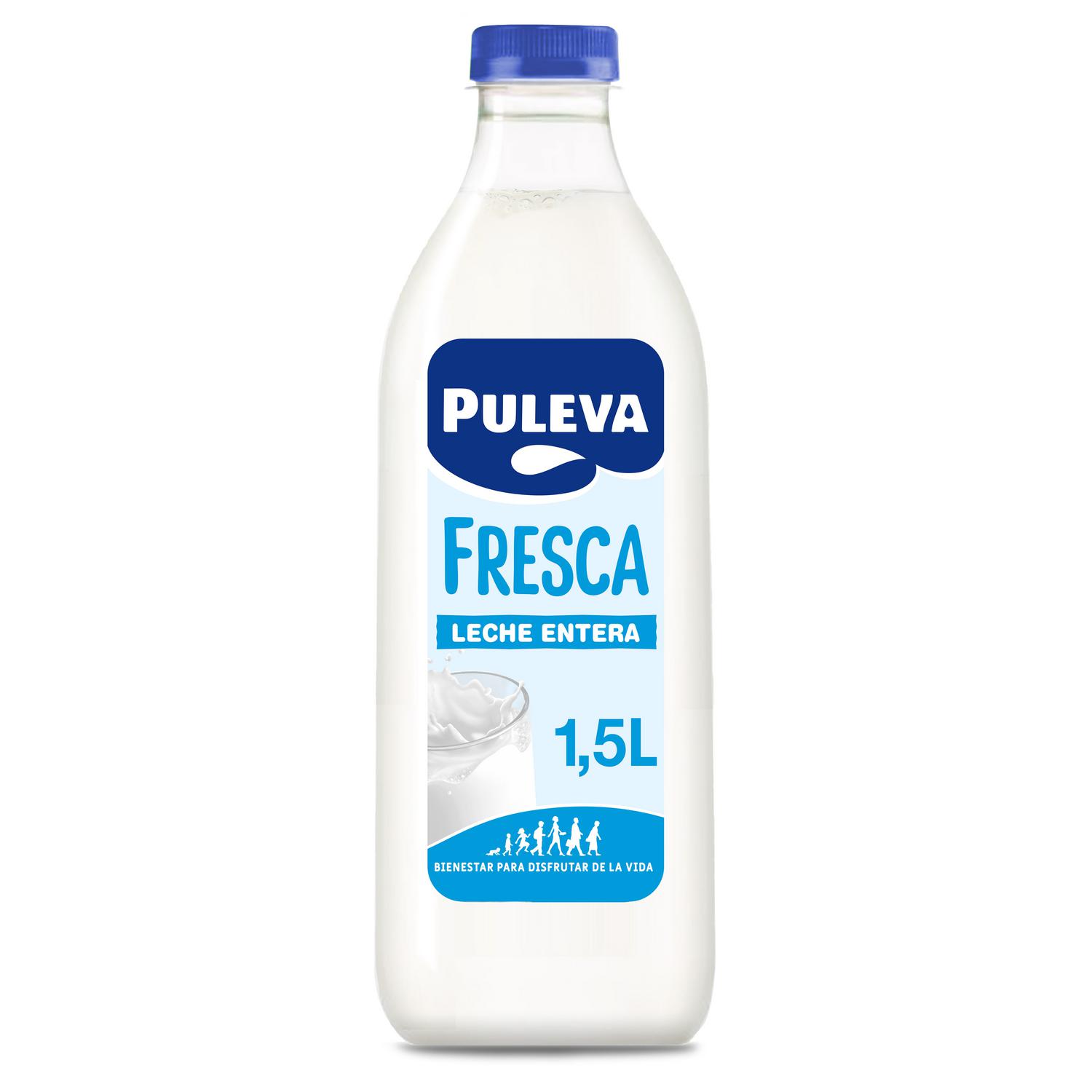 Leche entera fresca Puleva botella 1,5 l.
