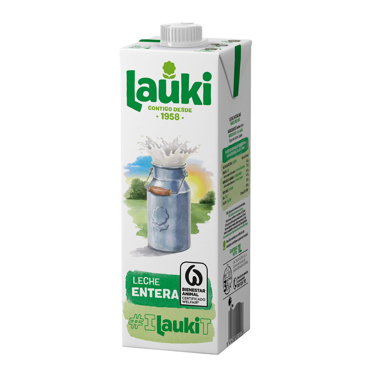 Leche entera Lauki brik 1 l.