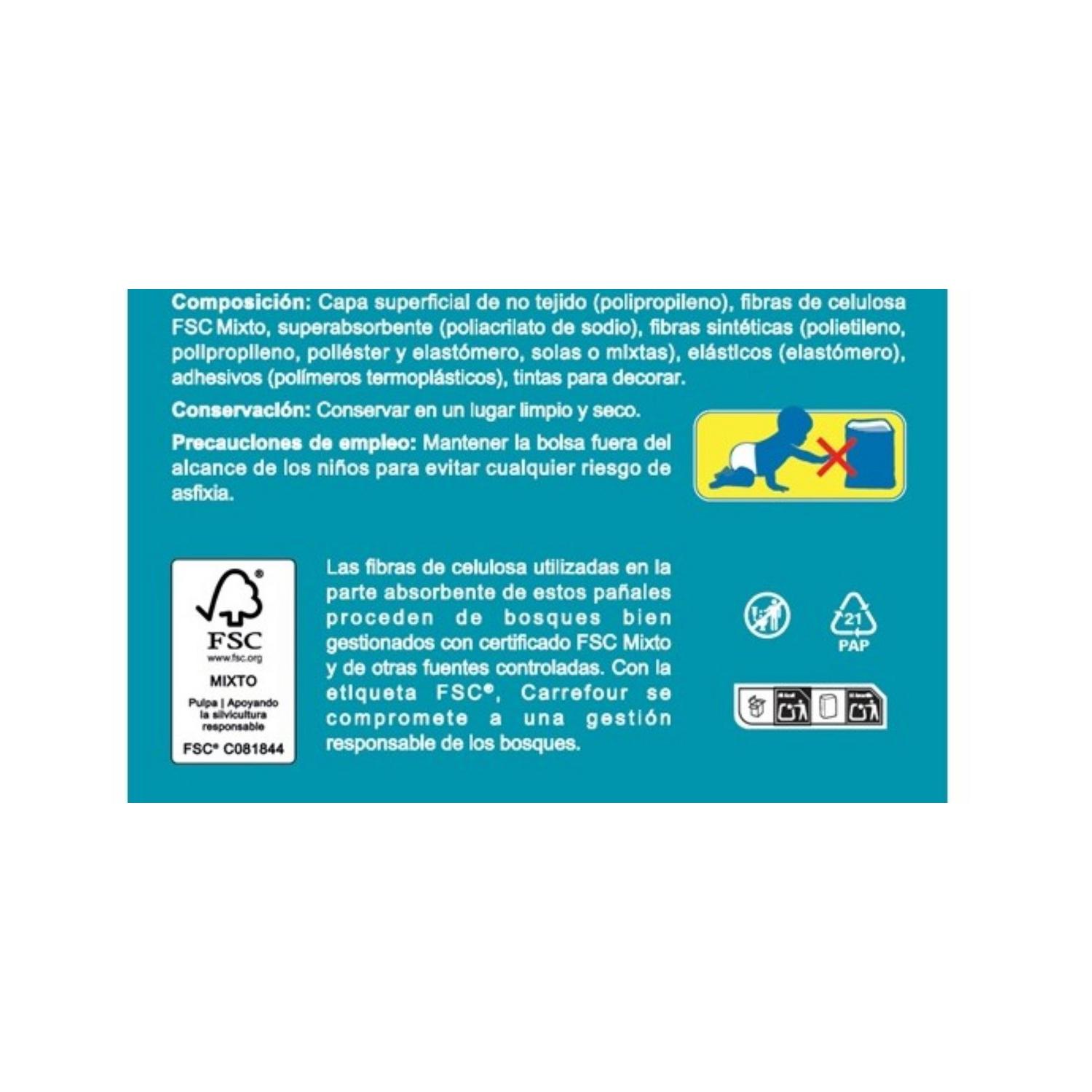 Pañales My Carrefour Baby ultra dry T3 (4-9 kg) 102 ud.