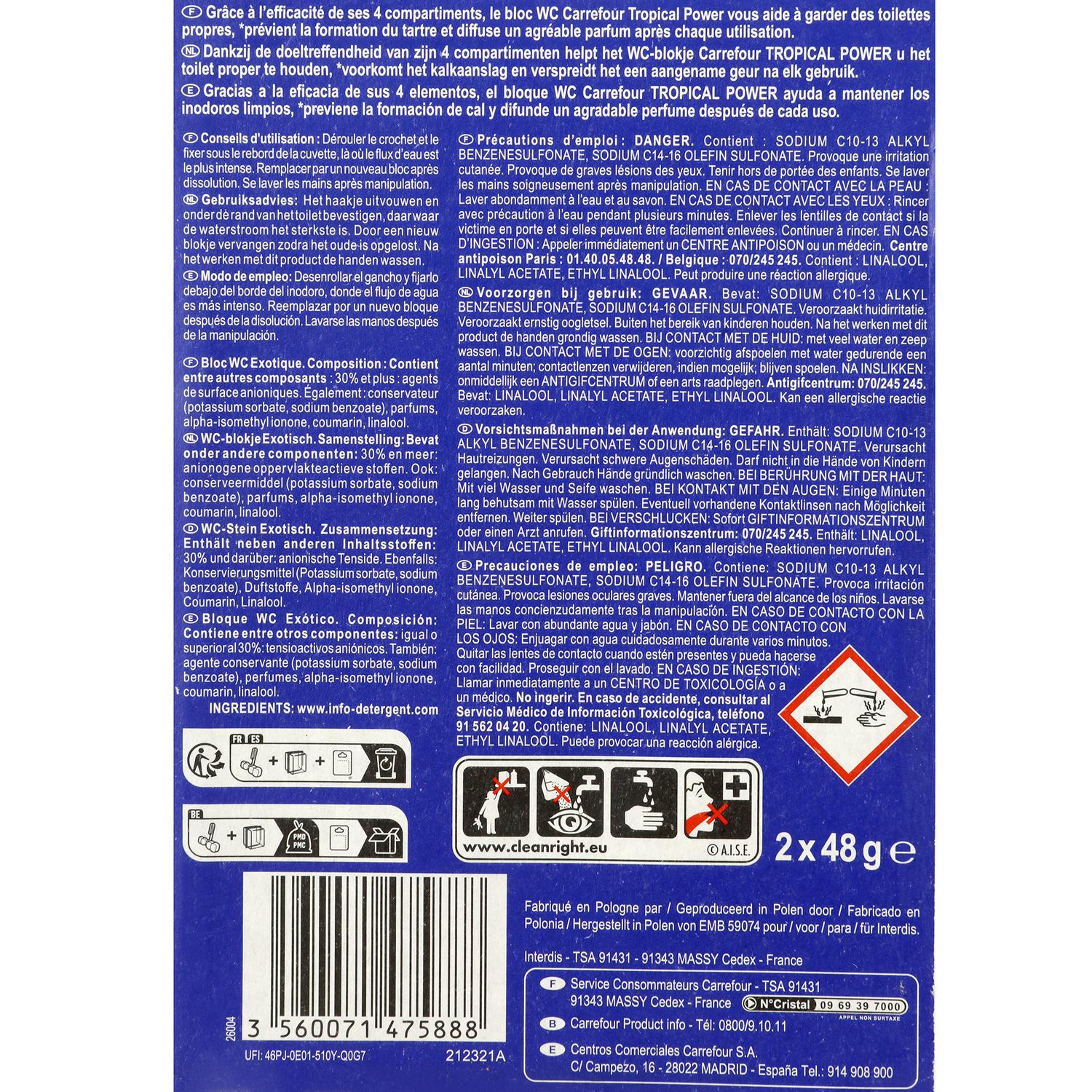 Colgante WC tropical power Carrefour Expert 2 ud.