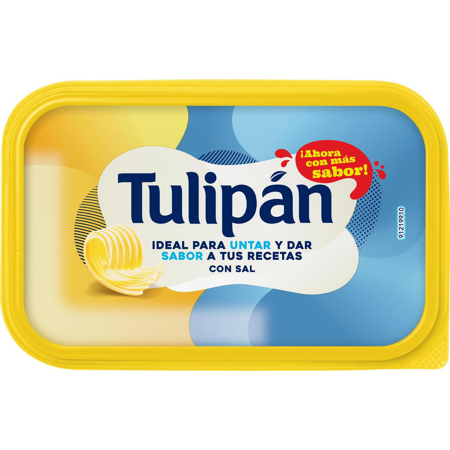 Margarina con sal Tulipán sin gluten y sin lactosa 400 g.