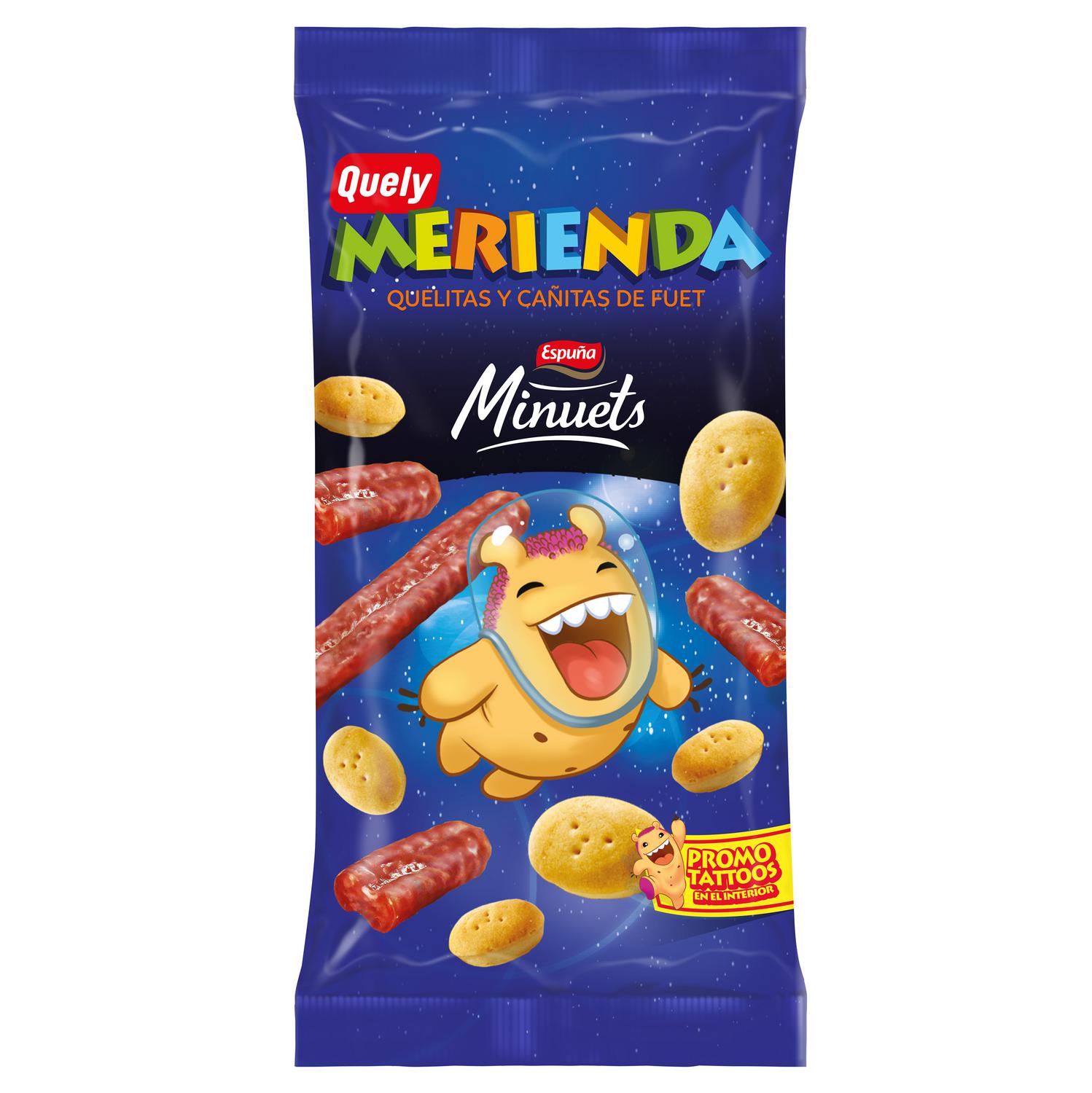 Quelitas y cañitas de fuet merienda Quely 68 g.