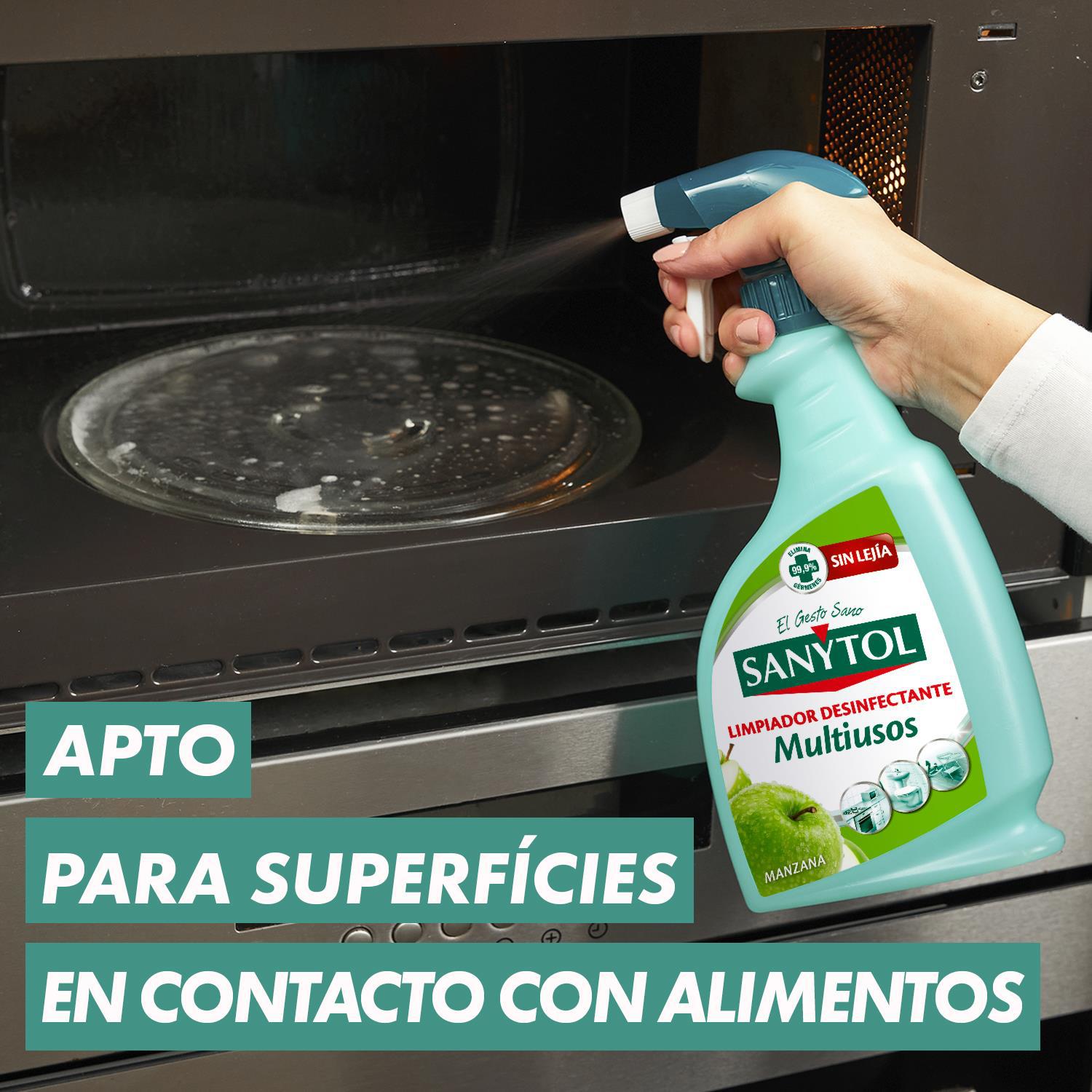 Limpiador desinfectante multiusos manzana sin lejía Sanytol 750 ml.