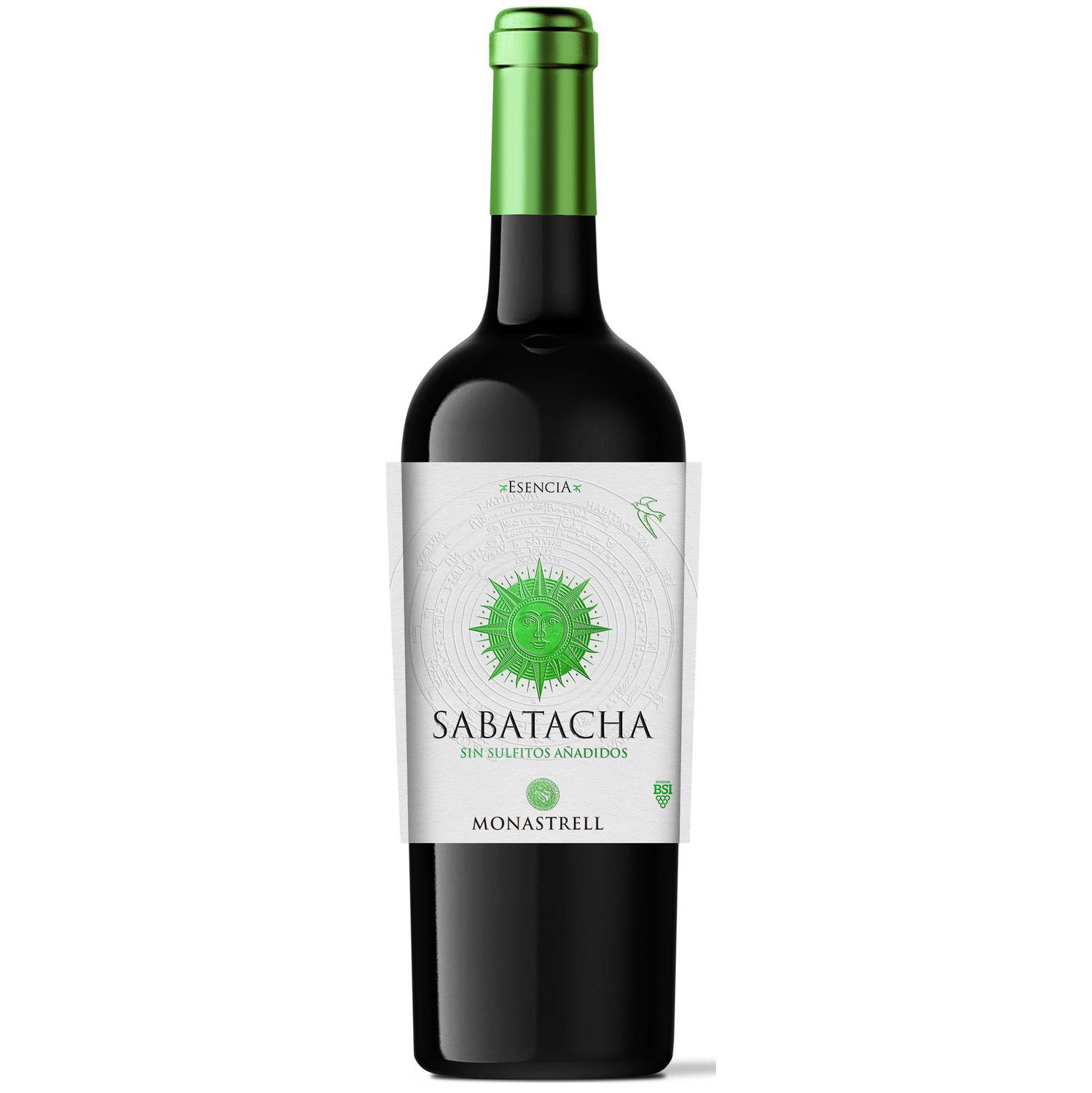 Vino tinto monastrell ecológico Sabatacha Vendimia Seleccionada D.O. Jumilla 75 cl.