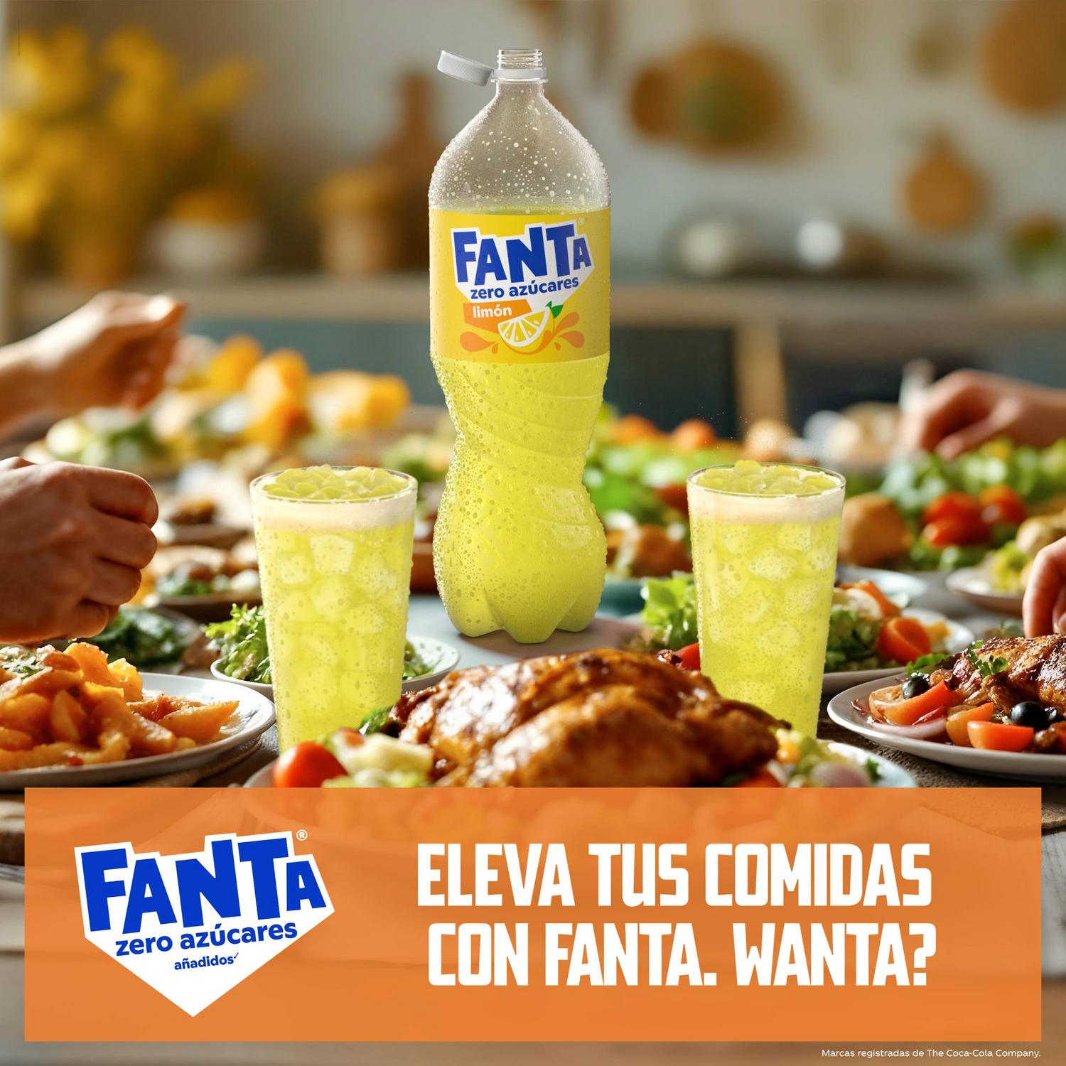 Fanta de limón Zero botella 2 l.