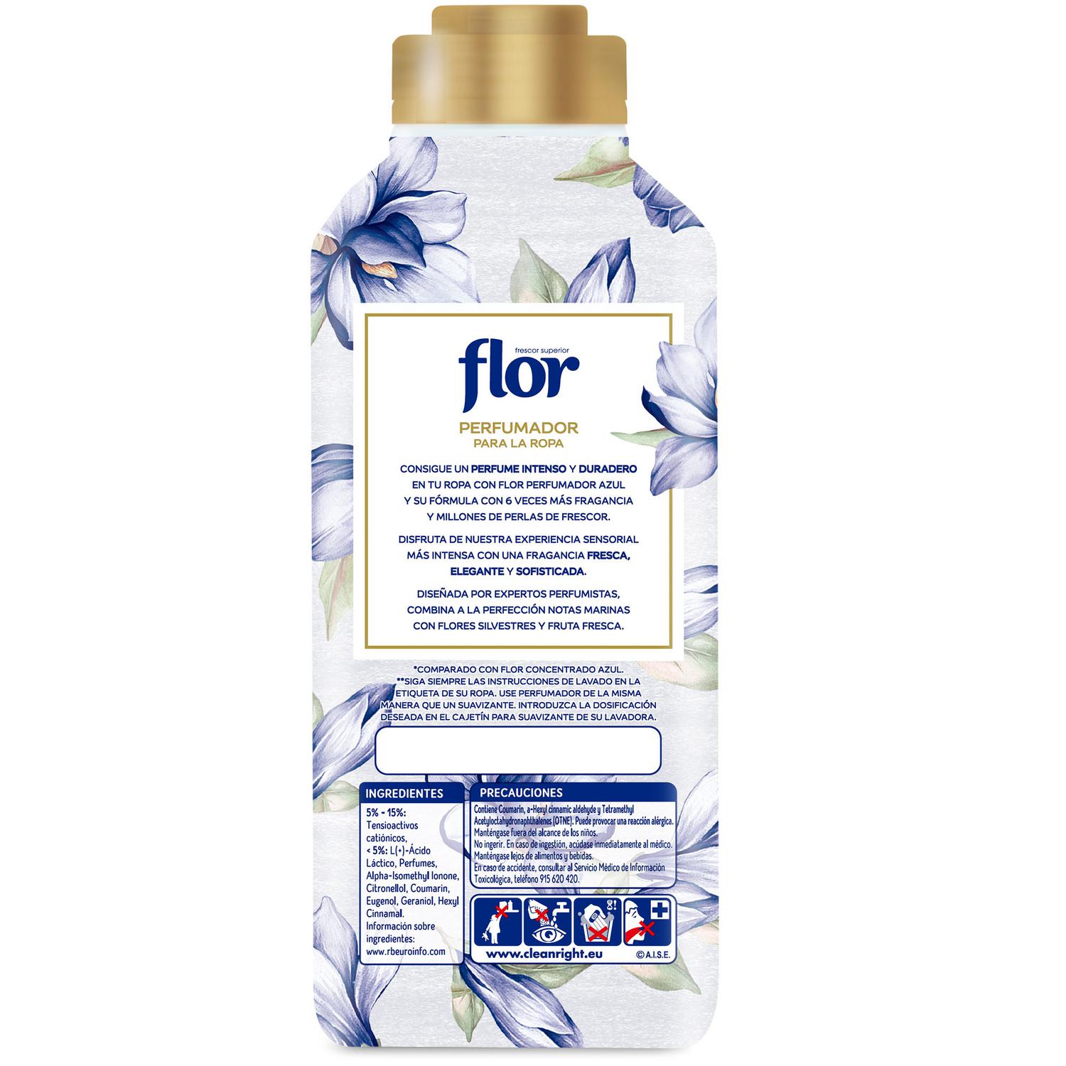 Perfumador para la ropa azul Flor 36 lavados.