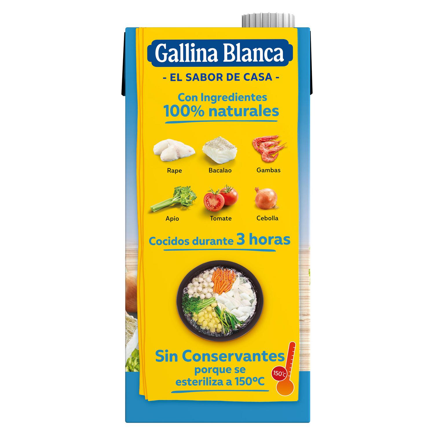 Caldo casero de pescado Gallina Blanca sin gluten 1 l.