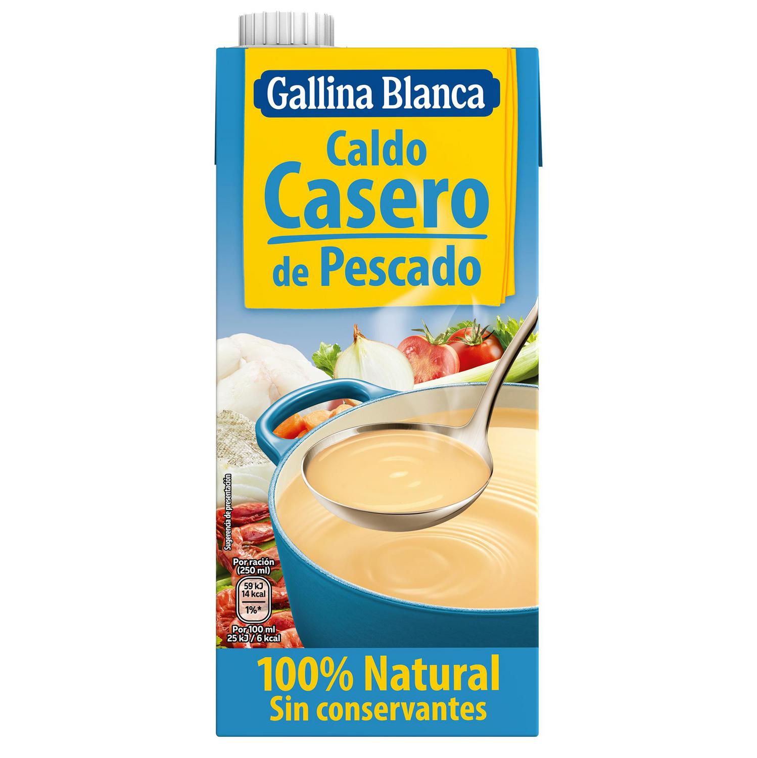 Caldo casero de pescado Gallina Blanca sin gluten 1 l.
