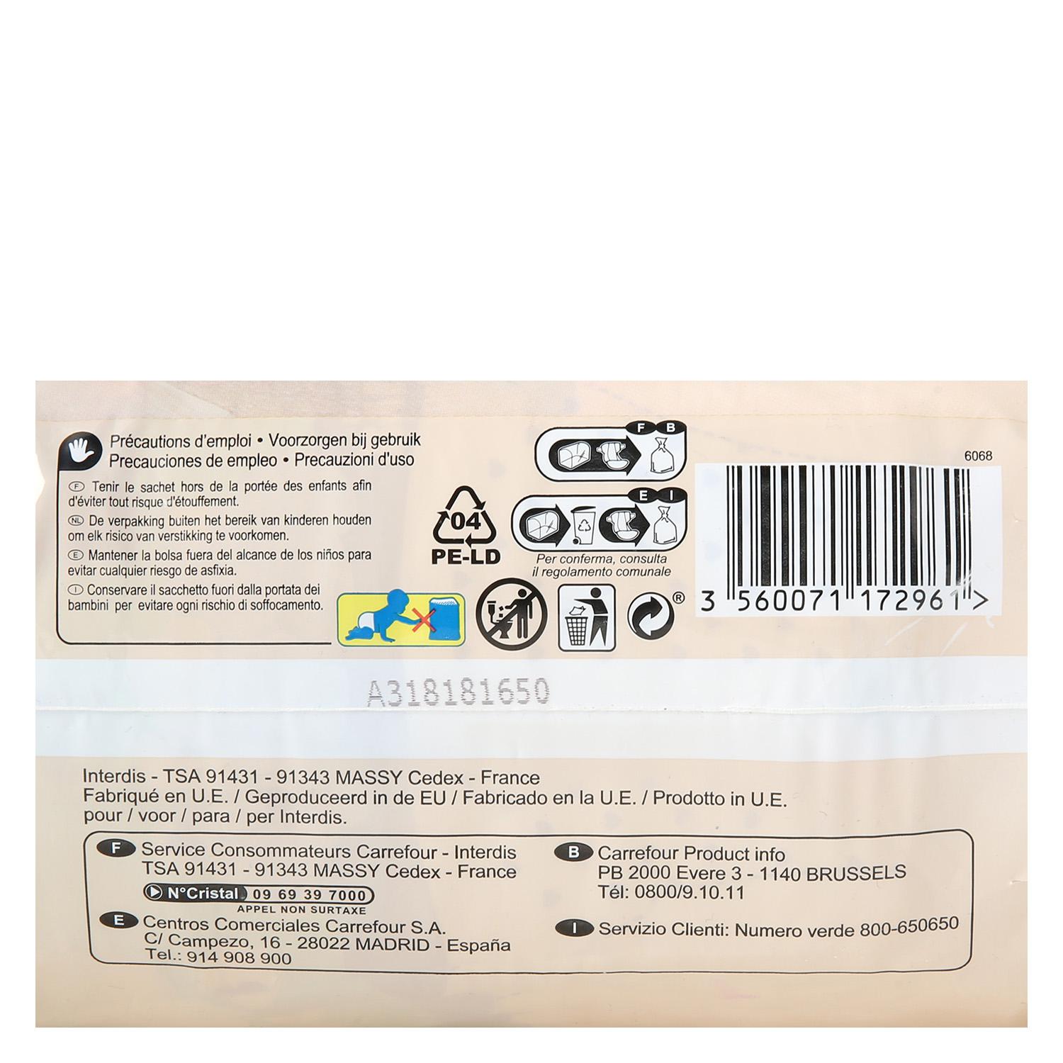 Pañales premium ultra protect My Carrefour Baby T3 (4-9 kg) 47 ud.