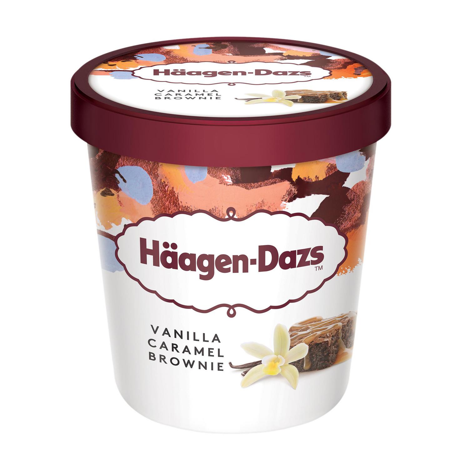 Helado de vainilla caramelo brownie Häagen Dazs 460 ml.