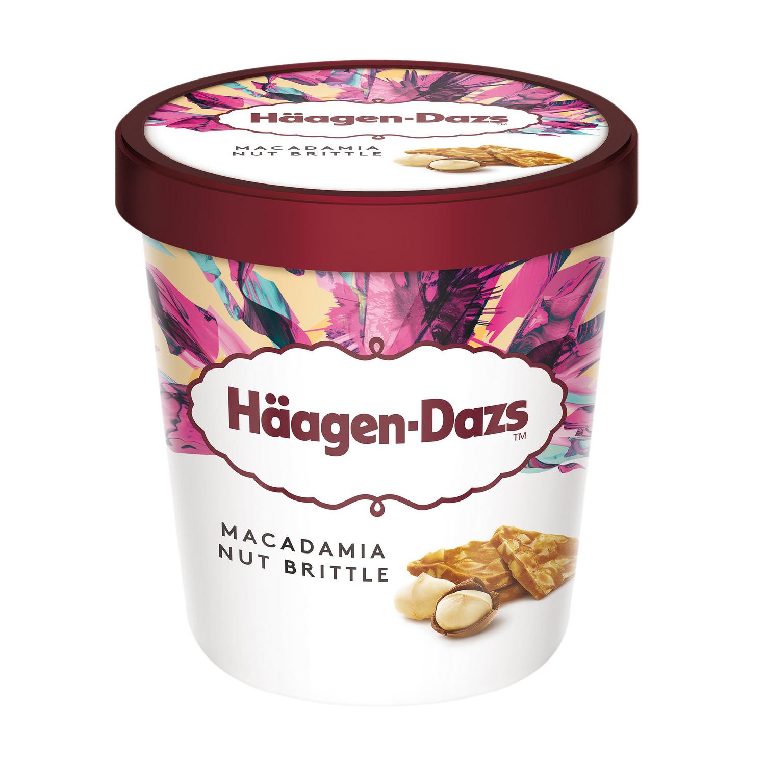 Helado de nueces de macadamia Häagen Dazs sin gluten 460 ml.