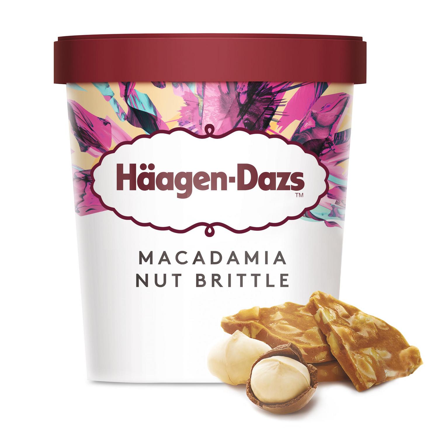 Helado de nueces de macadamia Häagen Dazs sin gluten 460 ml.