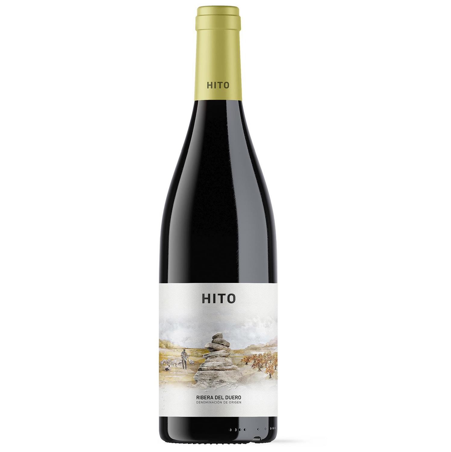 Vino tinto con crianza tempranillo Hito D.O. Ribera del Duero 75 cl.