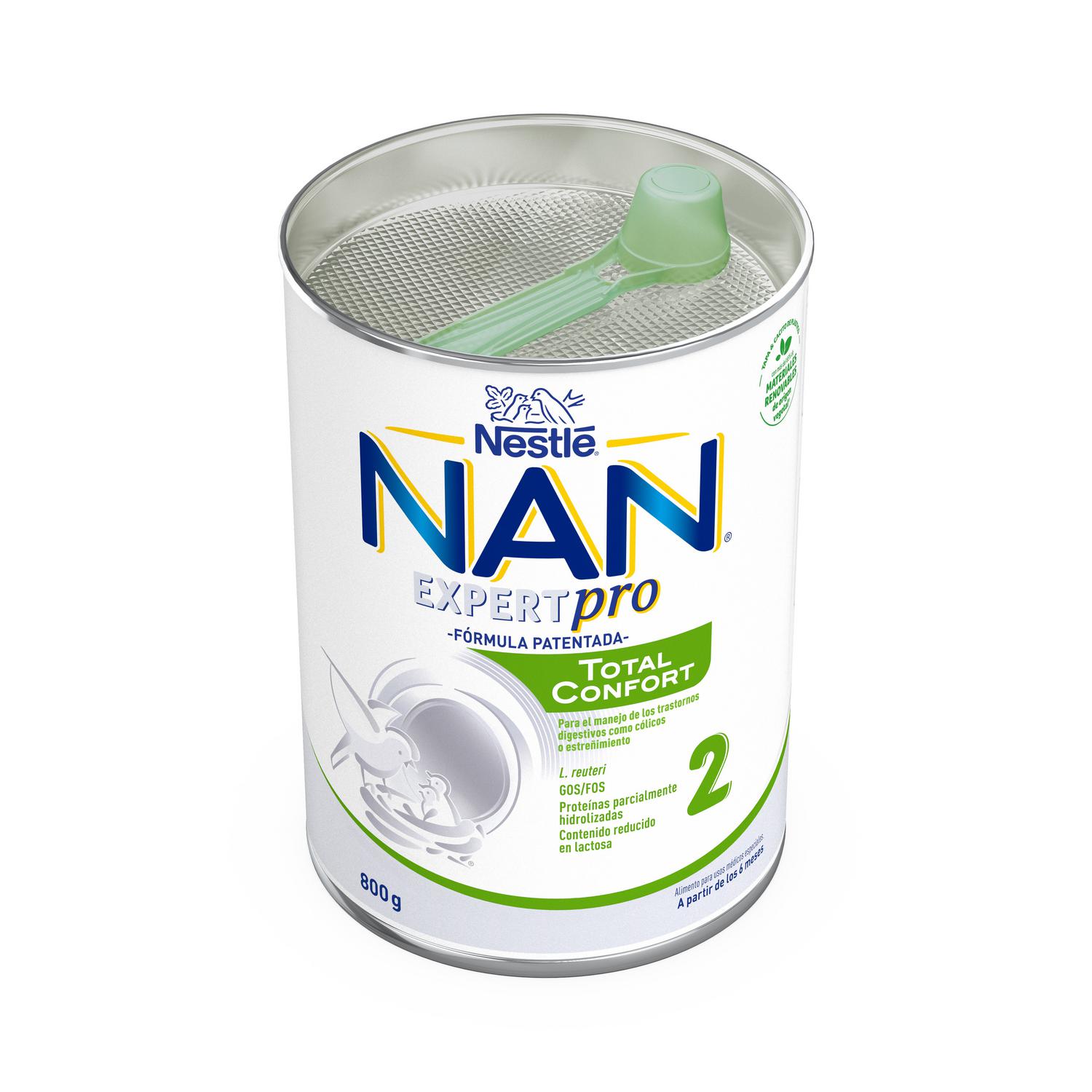 Leche infantil desde 6 meses en polvo Nestlé Nan Expert Pro Total Confort 2 lata 800 g.