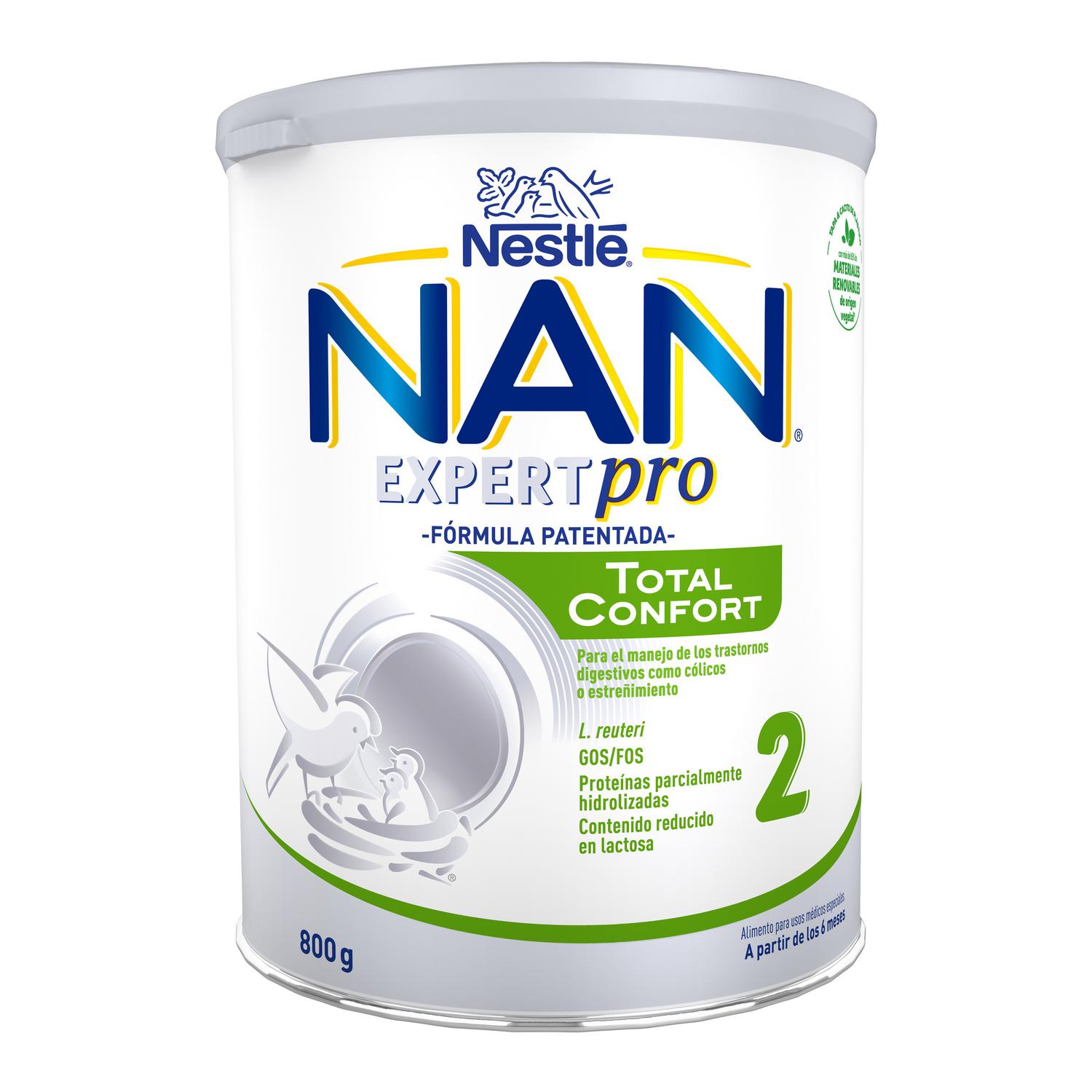 Leche infantil desde 6 meses en polvo Nestlé Nan Expert Pro Total Confort 2 lata 800 g.