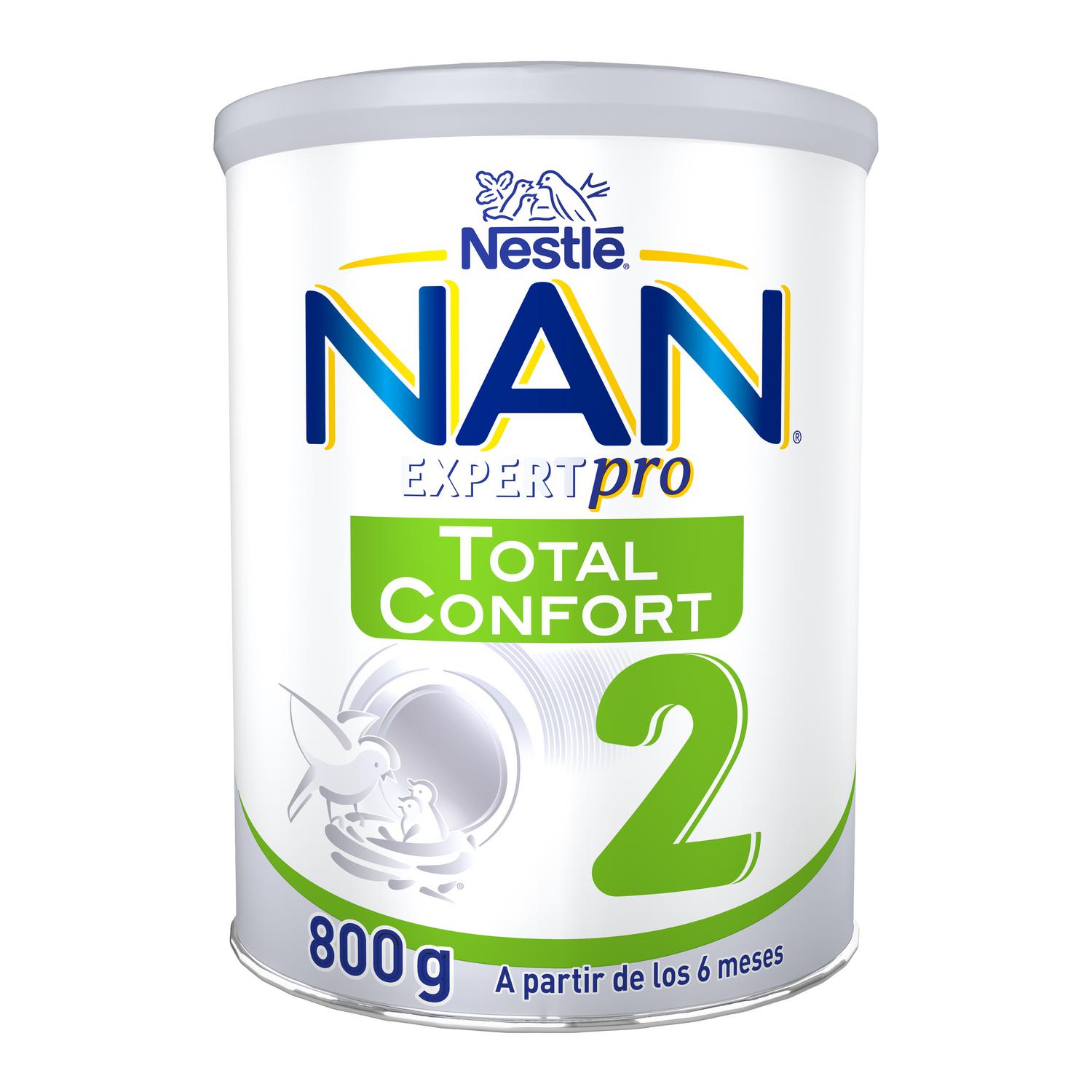 Leche infantil desde 6 meses en polvo Nestlé Nan Expert Pro Total Confort 2 lata 800 g.
