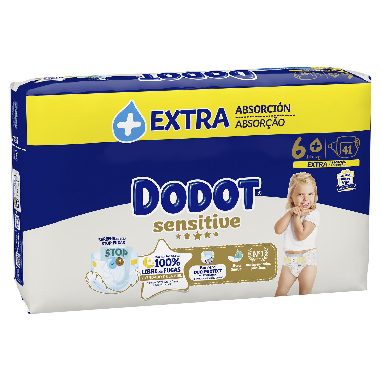 Pañales Dodot Sensitive T6+ (14+ kg) 41 ud.